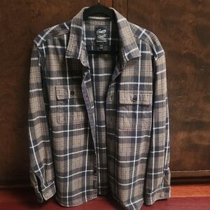 Grayers Men's Plaid Shirt Jacket - Gray & Navy